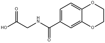 [(2,3-DIHYDRO-BENZO[1,4]DIOXINE-6-CARBONYL)-AMINO]-ACETIC ACID Struktur