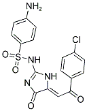 4-AMINO-N-{(5Z)-5-[2-(4-CHLOROPHENYL)-2-OXOETHYLIDENE]-4-OXO-4,5-DIHYDRO-1H-IMIDAZOL-2-YL}BENZENESULFONAMIDE Struktur