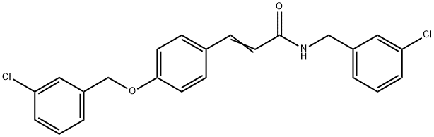 (E)-N-(3-CHLOROBENZYL)-3-(4-[(3-CHLOROBENZYL)OXY]PHENYL)-2-PROPENAMIDE Struktur