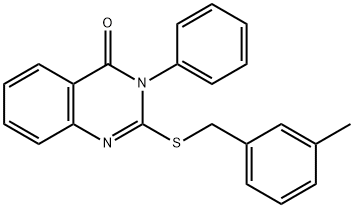 2-[(3-METHYLBENZYL)SULFANYL]-3-PHENYL-4(3H)-QUINAZOLINONE Struktur