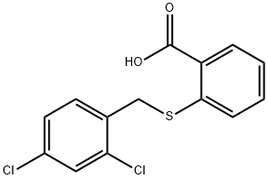 2-[(2,4-DICHLOROBENZYL)SULFANYL]BENZENECARBOXYLIC ACID Struktur