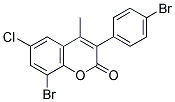 8-BROMO-3(4'-BROMOPHENYL)-6-CHLORO-4-METHYLCOUMARIN Struktur