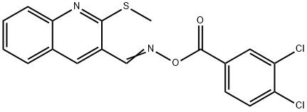 3-(([(3,4-DICHLOROBENZOYL)OXY]IMINO)METHYL)-2-(METHYLSULFANYL)QUINOLINE Struktur