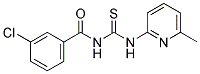 3-CHLORO-N-{[(6-METHYLPYRIDIN-2-YL)AMINO]CARBONOTHIOYL}BENZAMIDE Struktur