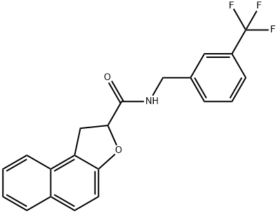 N-[3-(TRIFLUOROMETHYL)BENZYL]-1,2-DIHYDRONAPHTHO[2,1-B]FURAN-2-CARBOXAMIDE Struktur