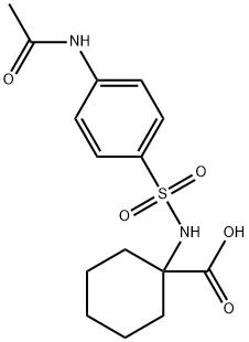 1-(([4-(ACETYLAMINO)PHENYL]SULFONYL)AMINO)CYCLOHEXANECARBOXYLIC ACID Struktur