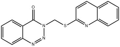 3-[(QUINOLIN-2-YLSULFANYL)METHYL]-1,2,3-BENZOTRIAZIN-4(3H)-ONE Struktur