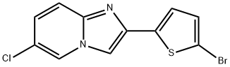 2-(5-BROMO-2-THIENYL)-6-CHLOROIMIDAZO[1,2-A]PYRIDINE Struktur