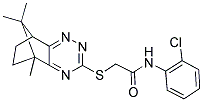 N-(2-CHLOROPHENYL)-2-[(8,11,11-TRIMETHYL-3,4,6-TRIAZATRICYCLO[6.2.1.0~2,7~]UNDECA-2,4,6-TRIEN-5-YL)THIO]ACETAMIDE Struktur