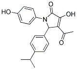 4-ACETYL-3-HYDROXY-1-(4-HYDROXYPHENYL)-5-(4-ISOPROPYLPHENYL)-1,5-DIHYDRO-2H-PYRROL-2-ONE Struktur