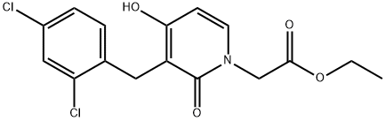 ETHYL 2-[3-(2,4-DICHLOROBENZYL)-4-HYDROXY-2-OXO-1(2H)-PYRIDINYL]ACETATE Struktur