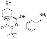 (2S,4S)-N-BOC-4-HYDROXYPIPERIDINE-2-CARBOXYLIC ACID BENZYLAMINE SALT Struktur