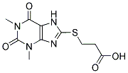 3-(1,3-DIMETHYL-2,6-DIOXO-2,3,6,7-TETRAHYDRO-1H-PURIN-8-YLSULFANYL)-PROPIONIC ACID Struktur