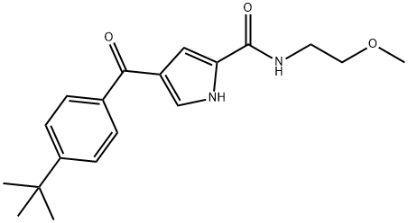 4-[4-(TERT-BUTYL)BENZOYL]-N-(2-METHOXYETHYL)-1H-PYRROLE-2-CARBOXAMIDE Struktur