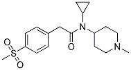 N-CYCLOPROPYL-N-(1-METHYLPIPERIDIN-4-YL)-4-(METHYLSULPHONYL)PHENYLACETAMIDE Struktur