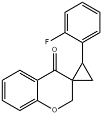 3-(1-(2-FLUOROPHENYL)SPIROCYCLOPROPYL)-2,3-DIHYDRO-4H-CHROMEN-4-ONE Struktur