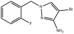 4-BROMO-1-(2-FLUORO-BENZYL)-1H-PYRAZOL-3-YLAMINE Struktur