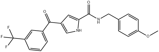 N-(4-METHOXYBENZYL)-4-[3-(TRIFLUOROMETHYL)BENZOYL]-1H-PYRROLE-2-CARBOXAMIDE Struktur