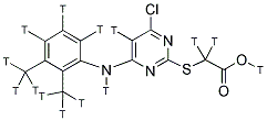 4-CHLORO-6-(2,3-XYLIDINO)-2-PYRIMIDINYLTHIO ACETIC ACID [3H(G)] Struktur