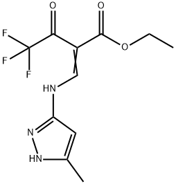 ETHYL (Z)-3-[(3-METHYL-1H-PYRAZOL-5-YL)AMINO]-2-(2,2,2-TRIFLUOROACETYL)-2-PROPENOATE Struktur