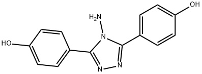 4-[4-AMINO-5-(4-HYDROXYPHENYL)-4H-1,2,4-TRIAZOL-3-YL]BENZENOL Struktur