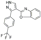 2-[3-(4-(TRIFLUOROMETHYL)PHENYL)-1H-PYRAZOL-4-YL]BENZOXAZOLE Struktur