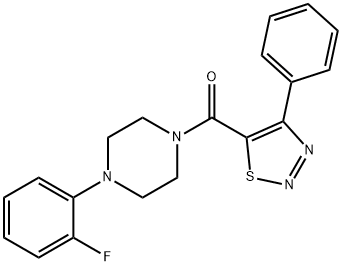 [4-(2-FLUOROPHENYL)PIPERAZINO](4-PHENYL-1,2,3-THIADIAZOL-5-YL)METHANONE Struktur