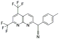 2-[5,7-BIS(TRIFLUOROMETHYL)[1,8]NAPHTHYRIDIN-2-YL]-2-(4-METHYLPHENYL)ACETONITRILE Struktur