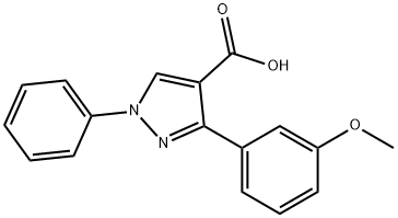 3-(3-METHOXY-PHENYL)-1-PHENYL-1H-PYRAZOLE-4-CARBOXYLIC ACID Struktur