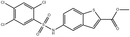 METHYL 5-([(2,4,5-TRICHLOROPHENYL)SULFONYL]AMINO)-1-BENZOTHIOPHENE-2-CARBOXYLATE Struktur