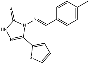 4-([(E)-(4-METHYLPHENYL)METHYLIDENE]AMINO)-5-(2-THIENYL)-4H-1,2,4-TRIAZOL-3-YLHYDROSULFIDE Struktur