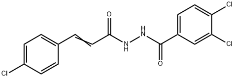 3,4-DICHLORO-N'-[(E)-3-(4-CHLOROPHENYL)-2-PROPENOYL]BENZENECARBOHYDRAZIDE Struktur