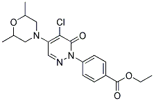 ETHYL 4-[5-CHLORO-4-(2,6-DIMETHYLMORPHOLINO)-6-OXOPYRIDAZIN-1(6H)-YL]BENZOATE Struktur