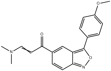 (E)-3-(DIMETHYLAMINO)-1-[3-(4-METHOXYPHENYL)-2,1-BENZISOXAZOL-5-YL]-2-PROPEN-1-ONE Struktur