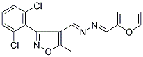 3-(2,6-DICHLOROPHENYL)-5-METHYLISOXAZOLE-4-CARBOXALDEHYDE N-(2-FURYLMETHYLENE)HYDRAZONE Struktur