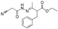 ETHYL 2-BENZYL-3-[(E)-2-(2-CYANOACETYL)HYDRAZONO]BUTANOATE Struktur