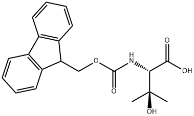 FMOC-(RS)-2-AMINO-3-HYDROXY-3-METHYLBUTANOIC ACID Struktur