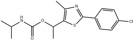1-[2-(4-CHLOROPHENYL)-4-METHYL-1,3-THIAZOL-5-YL]ETHYL N-ISOPROPYLCARBAMATE Struktur