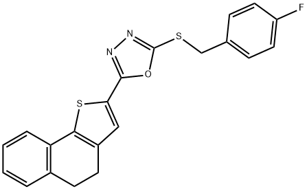 2-(4,5-DIHYDRONAPHTHO[1,2-B]THIOPHEN-2-YL)-5-[(4-FLUOROBENZYL)SULFANYL]-1,3,4-OXADIAZOLE Struktur