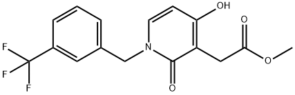 METHYL 2-(4-HYDROXY-2-OXO-1-[3-(TRIFLUOROMETHYL)BENZYL]-1,2-DIHYDRO-3-PYRIDINYL)ACETATE Struktur