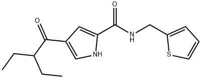 4-(2-ETHYLBUTANOYL)-N-(2-THIENYLMETHYL)-1H-PYRROLE-2-CARBOXAMIDE Struktur