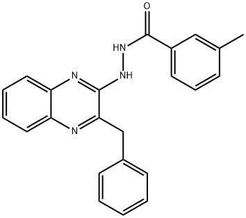 N'-(3-BENZYL-2-QUINOXALINYL)-3-METHYLBENZENECARBOHYDRAZIDE Struktur