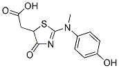 (2-[(4-HYDROXYPHENYL)(METHYL)AMINO]-4-OXO-4,5-DIHYDRO-1,3-THIAZOL-5-YL)ACETIC ACID Struktur