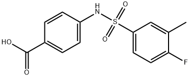 4-(4-FLUORO-3-METHYL-BENZENESULFONYLAMINO)-BENZOIC ACID Struktur