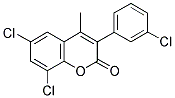 3(3'-CHLOROPHENYL)-6,8-DICHLORO-4-METHYLCOUMARIN Struktur