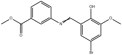 METHYL 3-([(E)-(5-BROMO-2-HYDROXY-3-METHOXYPHENYL)METHYLIDENE]AMINO)BENZENECARBOXYLATE Struktur