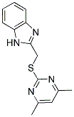 2-([(4,6-DIMETHYLPYRIMIDIN-2-YL)THIO]METHYL)-1H-BENZIMIDAZOLE Struktur