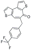 5-[4-(TRIFLUOROMETHYL)BENZYL]-4H-THIENO[3',2':3,4]CYCLOHEPTA[1,2-B]THIOPHEN-4-ONE Struktur