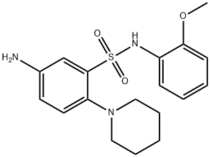 5-AMINO-N-(2-METHOXY-PHENYL)-2-PIPERIDIN-1-YL-BENZENESULFONAMIDE Struktur