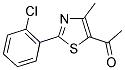 1-[2-(2-CHLOROPHENYL)-4-METHYL-1,3-THIAZOL-5-YL]-1-ETHANONE Struktur